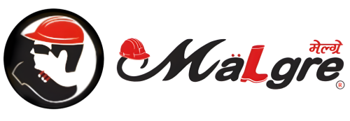 Blue lighthouse factory icon with smoke and clouds